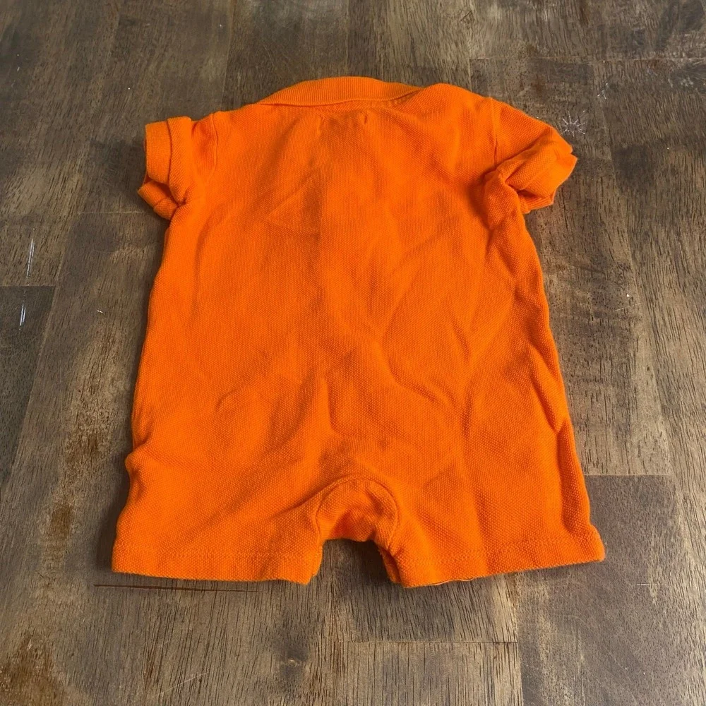 Ralph Lauren orange short sleeve shorts baby‎ boy one piece SIZE 3M